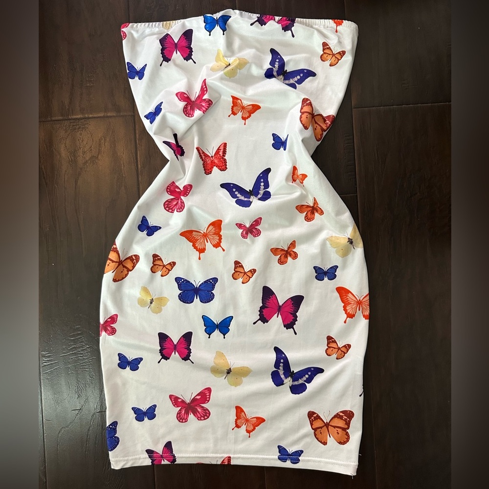White Butterfly Dress